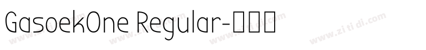 GasoekOne Regular字体转换